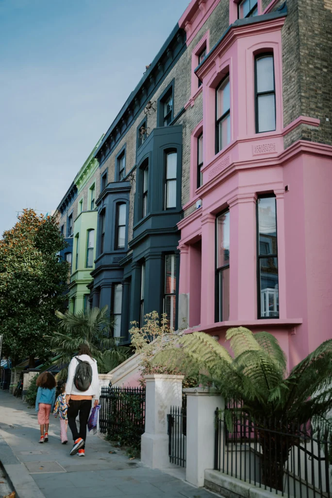 Les Maisons colorées de Notting Hill à Londres